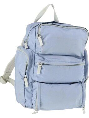PRADA Backpack Nylon Light Blue Silver